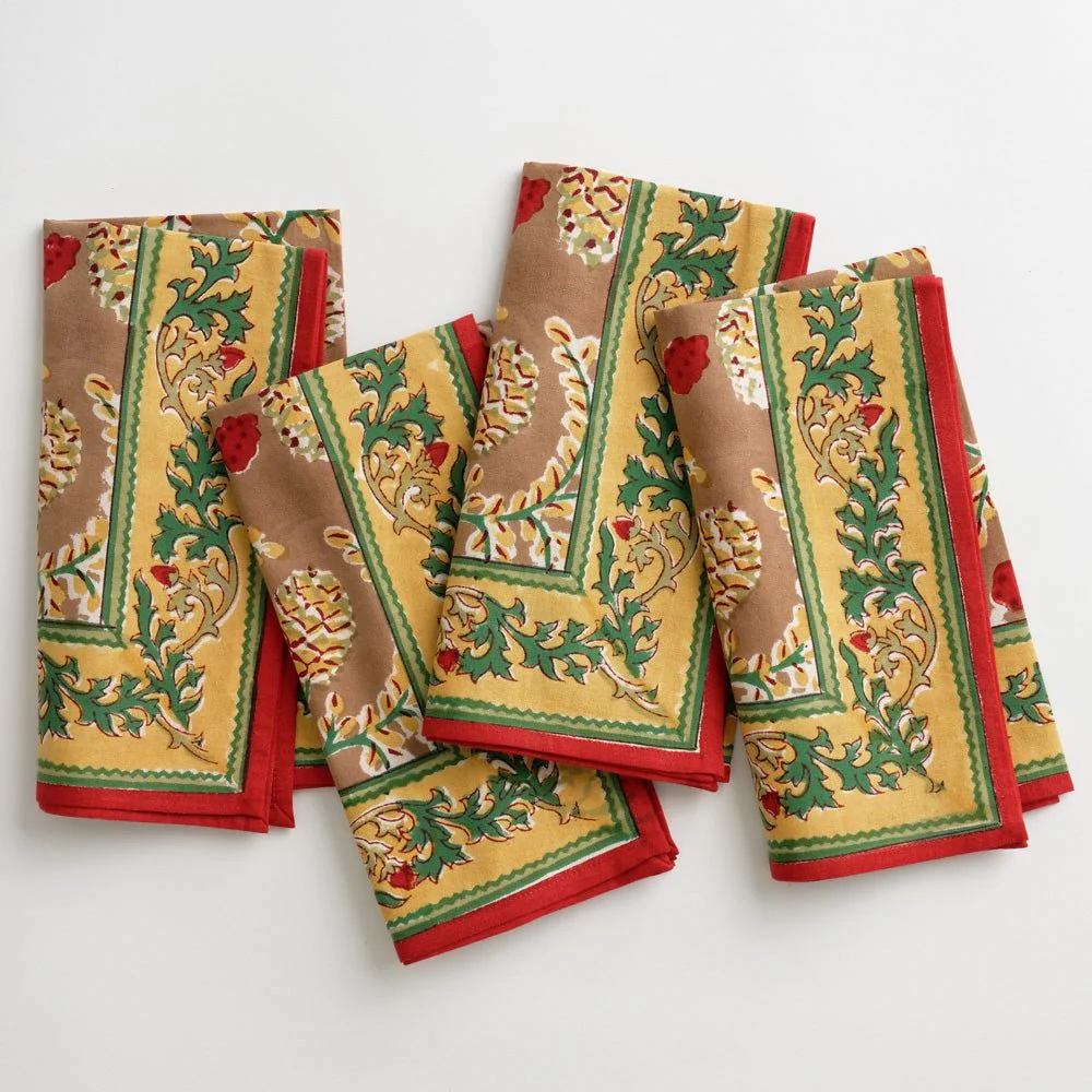 Winter Pinecone Napkin | Set of 4 - Image 3